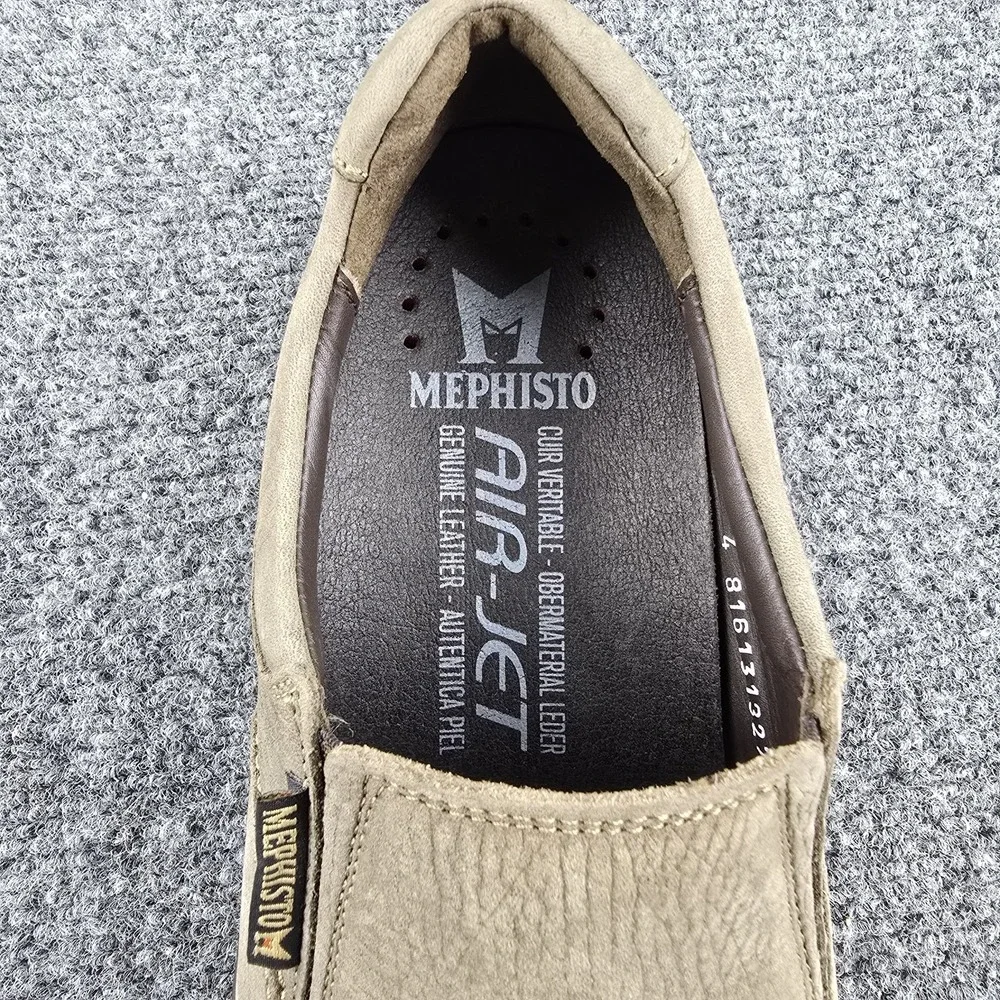 Mephisto Air-Jet Slip On Shoes Mens 7.5 EU 41 Taupe Leather Loafers